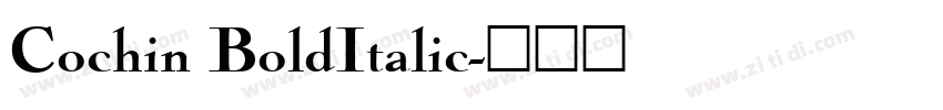 Cochin BoldItalic字体转换
